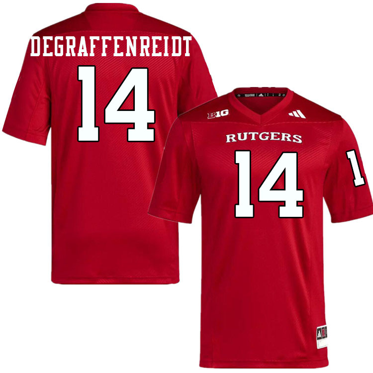 Rutgers Scarlet Knights #14 Sah'nye Degraffenreidt College Football Jerseys Stitched-Scarlet